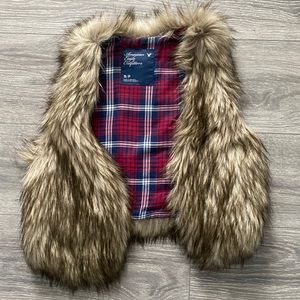Faux fur vest